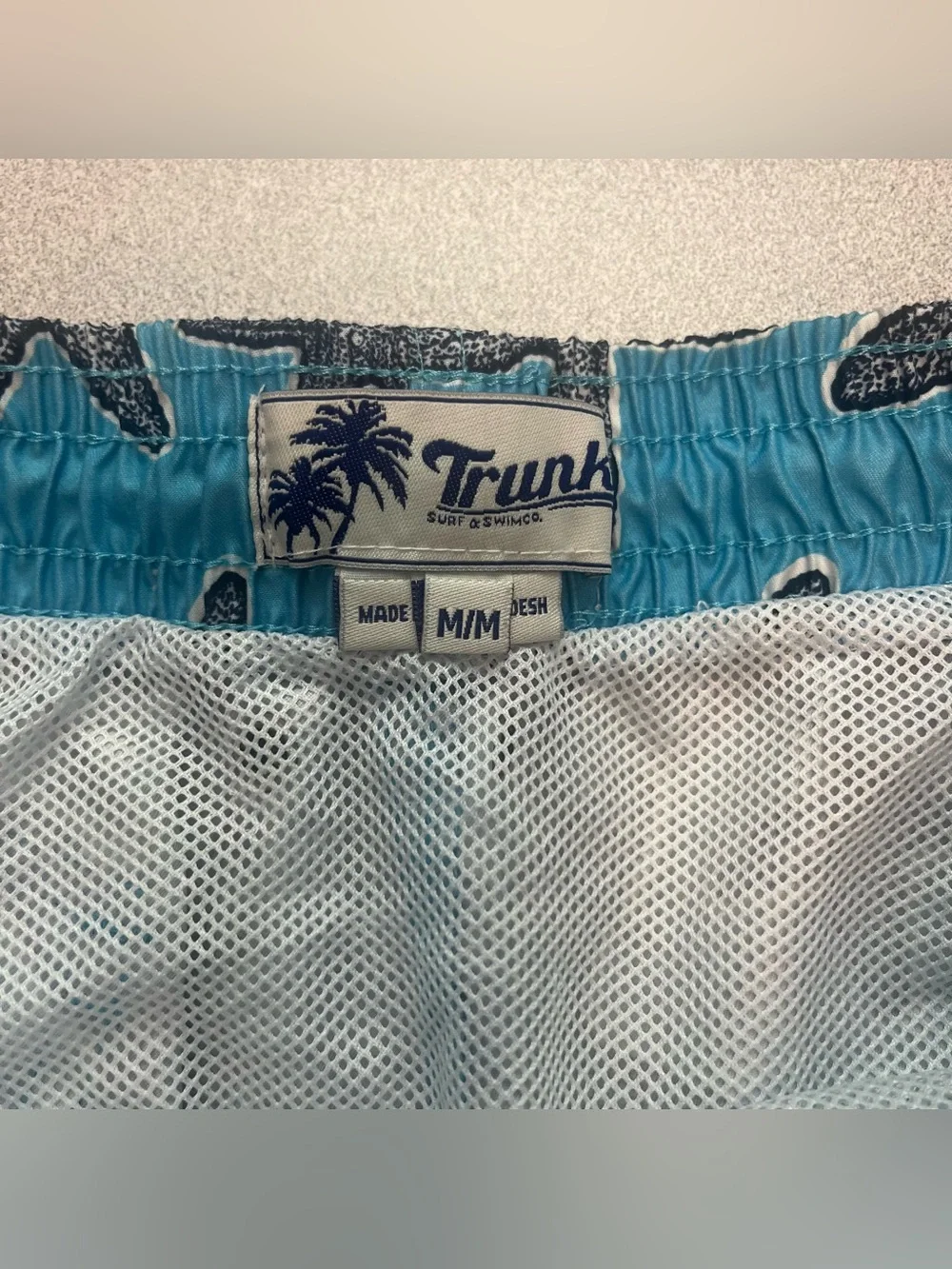 Trunks Surf & Swim Co Blue Starfish Print Swim Trunks Men's Size Medium
